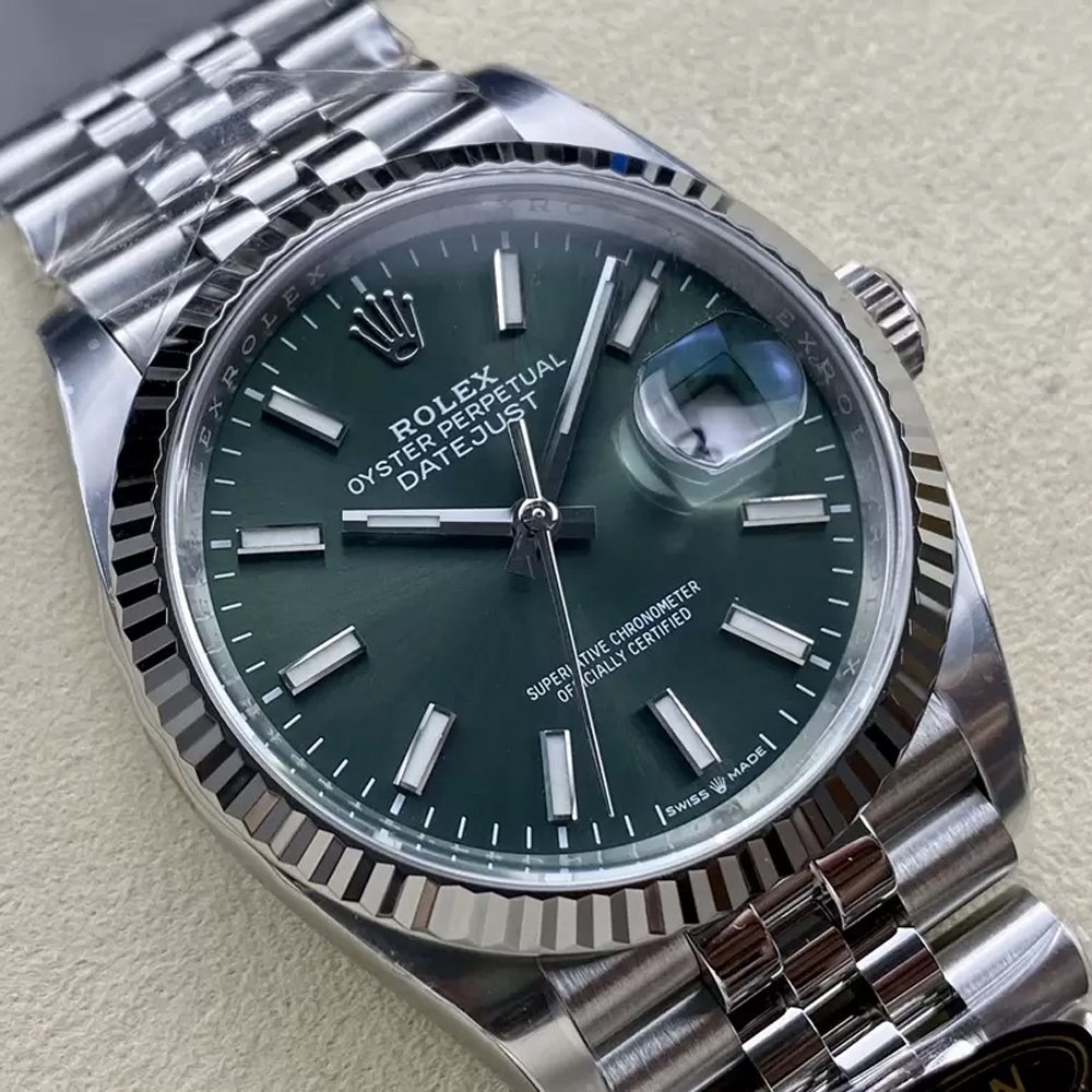 롤렉스 데이저스트 녹판 다이얼 바인덱스 SS 쥬빌레 36mm 126234