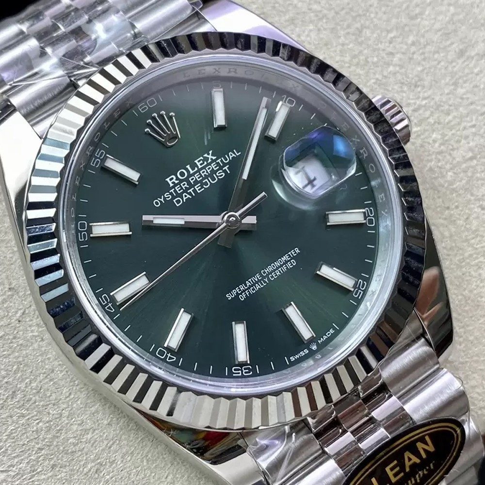 롤렉스 데이저스트 그린 다이얼 바인덱스 SS 쥬빌레 41mm 126334