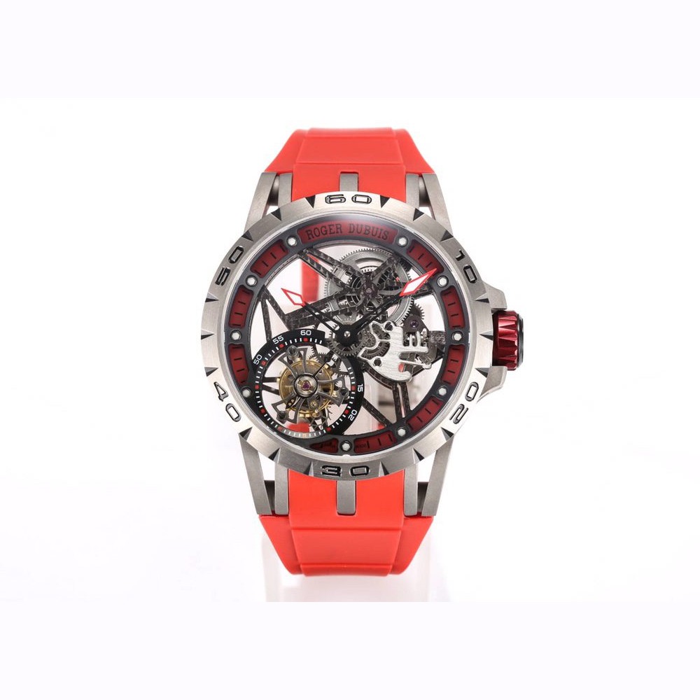 로저드뷔 엑스칼리버 투르비옹 스켈레톤 다이얼 티타늄 V4버전 45mm RDDBEX0479