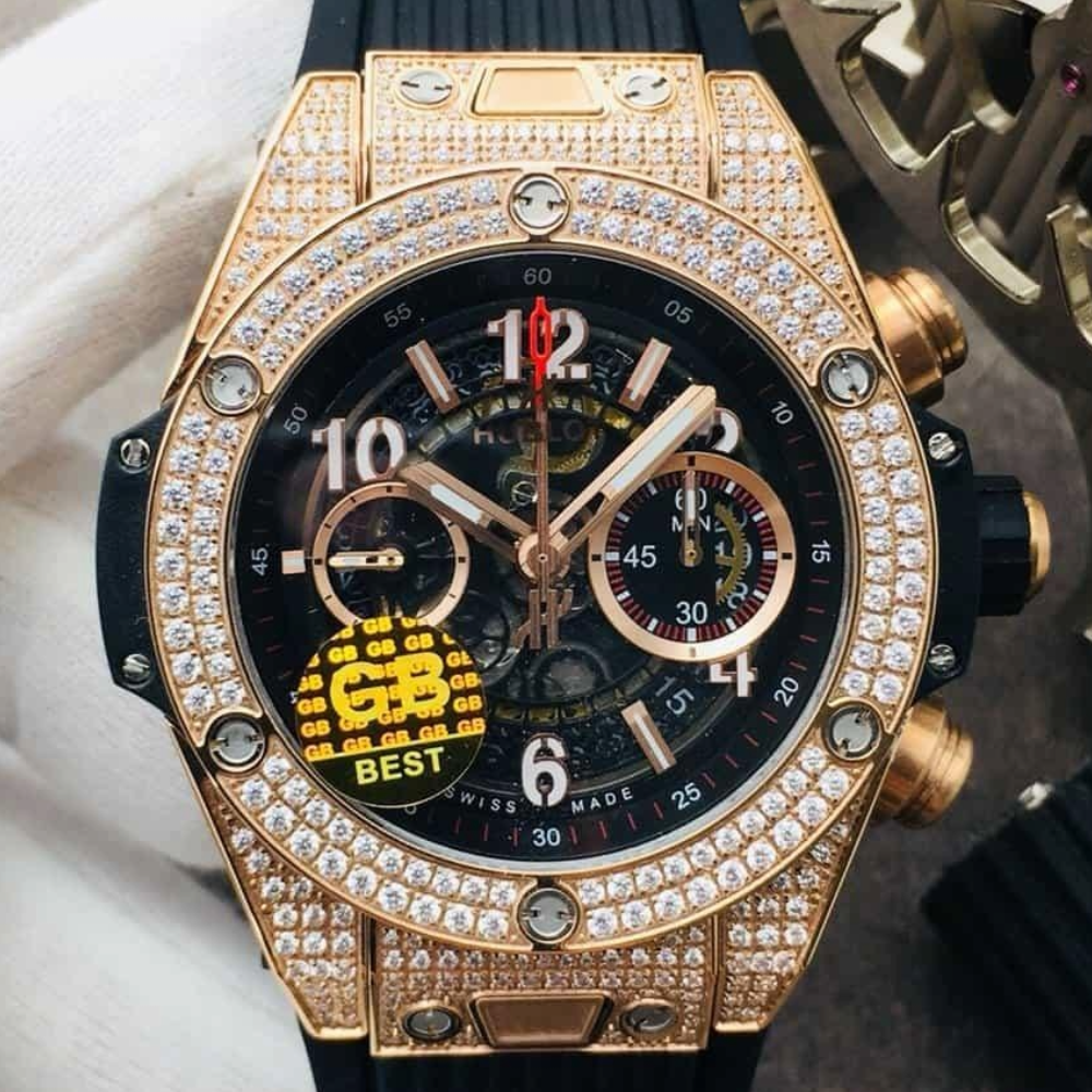 위블로 빅뱅 유니코 킹 골드 블랙 풀다이아 45mm 441.OX.1180.RX.1704