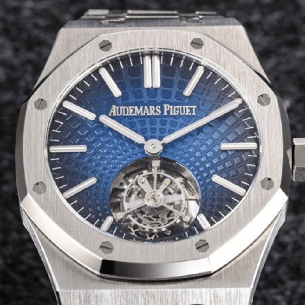 오데마피게 로얄오크 플라잉 투르비옹 블루 다이얼 SS 브레이슬릿 41mm  26530PT