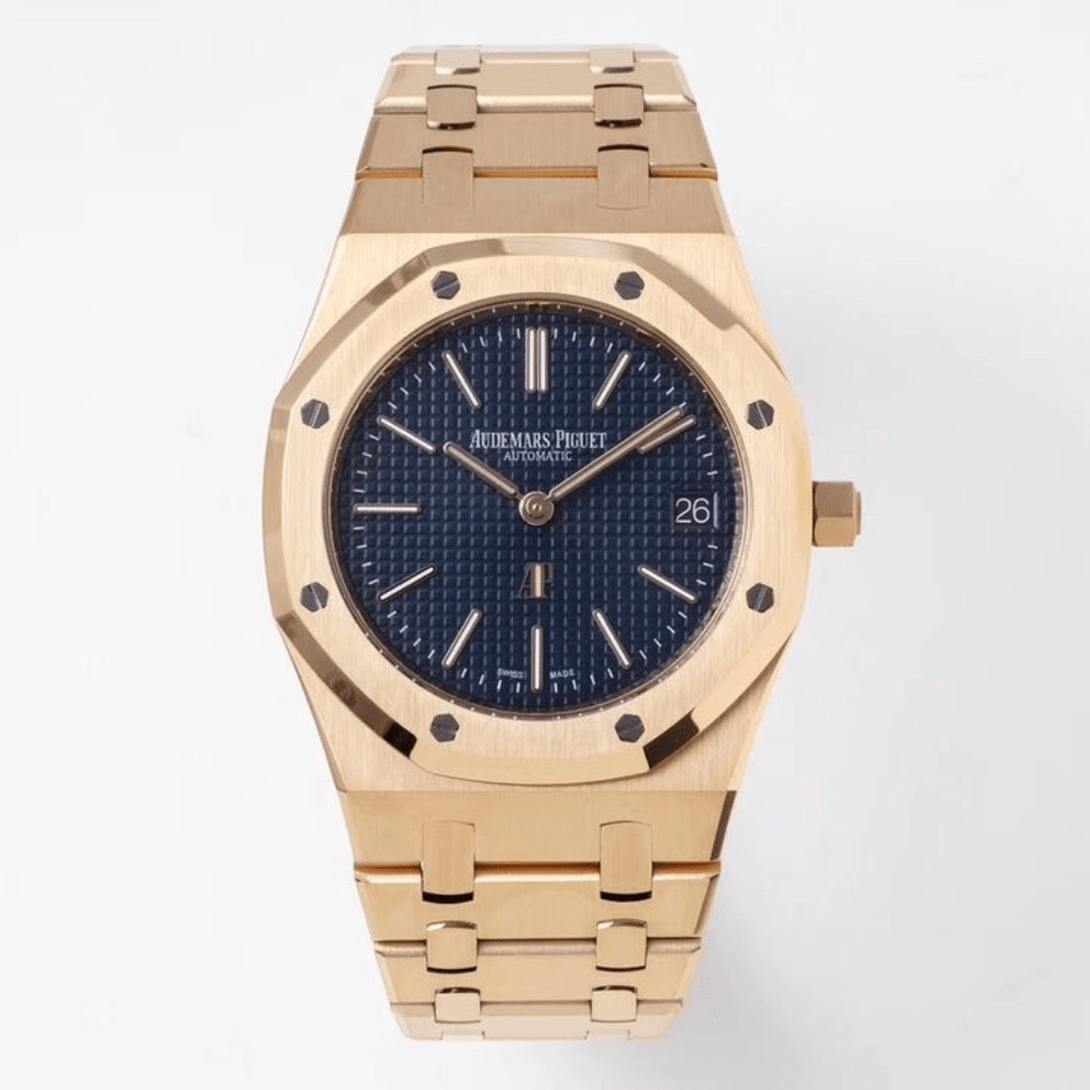 오데마피게 로얄오크 점보 리미티드 에디션 블루 다이얼 로즈골드 금통 39mm 15202IP