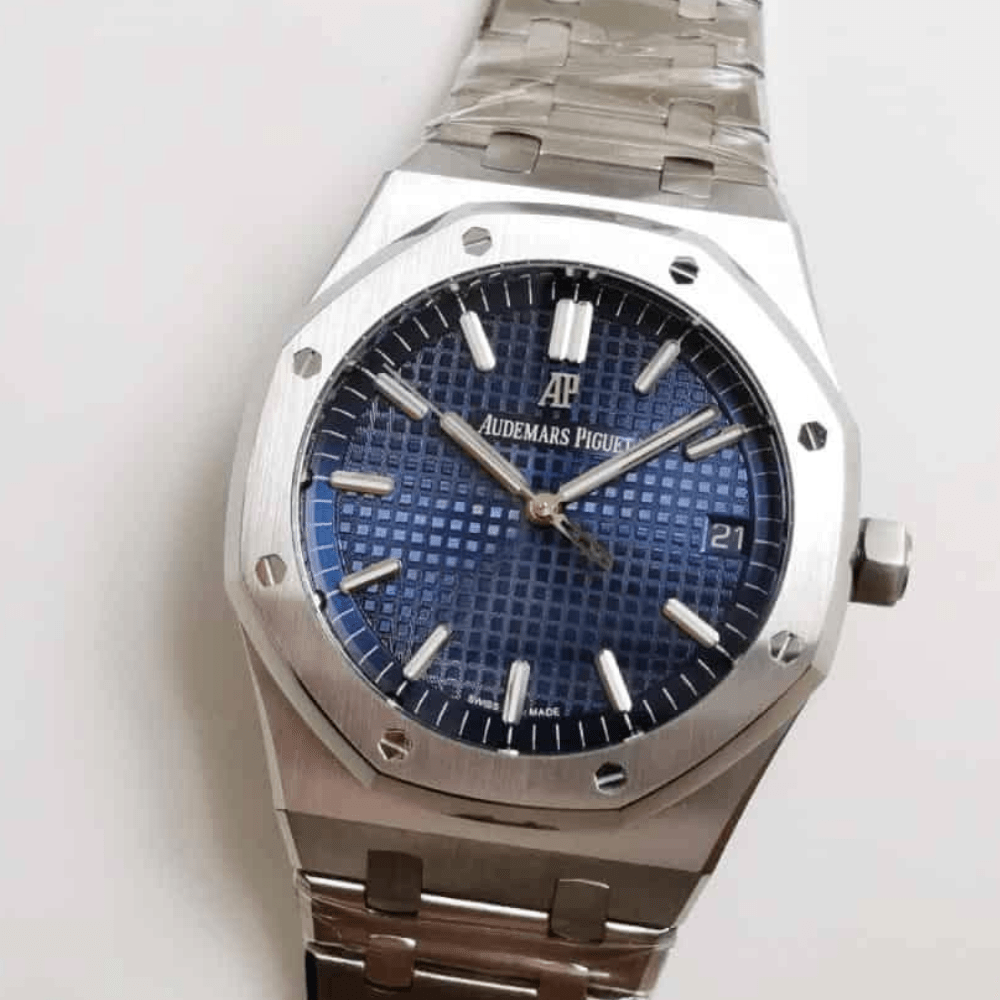 오데마피게 로얄오크 블루 다이얼 스틸 SS 브레이슬릿 41mm 15500ST