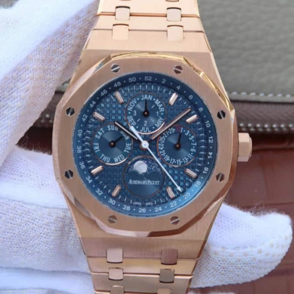 오데마피게 로얄오크 퍼페츄얼 블루 다이얼 로즈골드 금통 41mm 26574ST