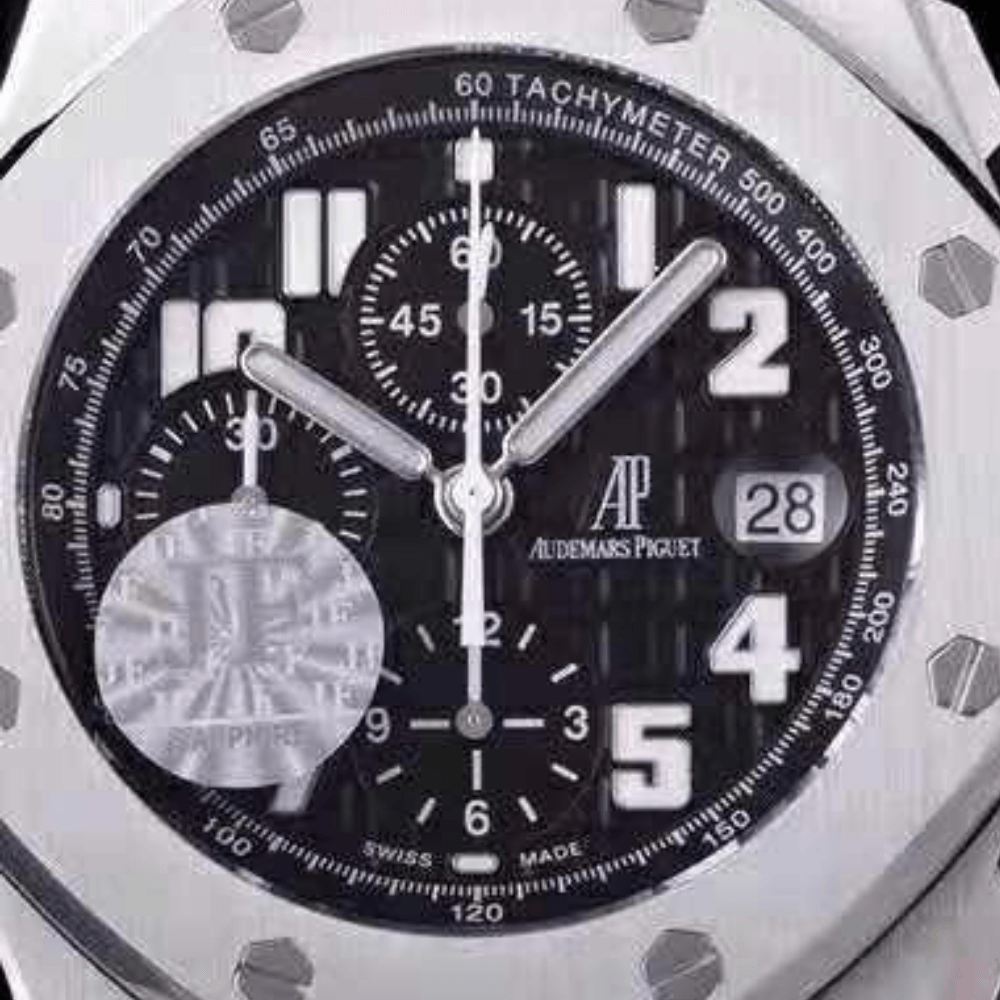 오데마피게 로얄오크 오프쇼어 블랙 다이얼 스틸 SS 브레이슬릿 42mm 26170ST