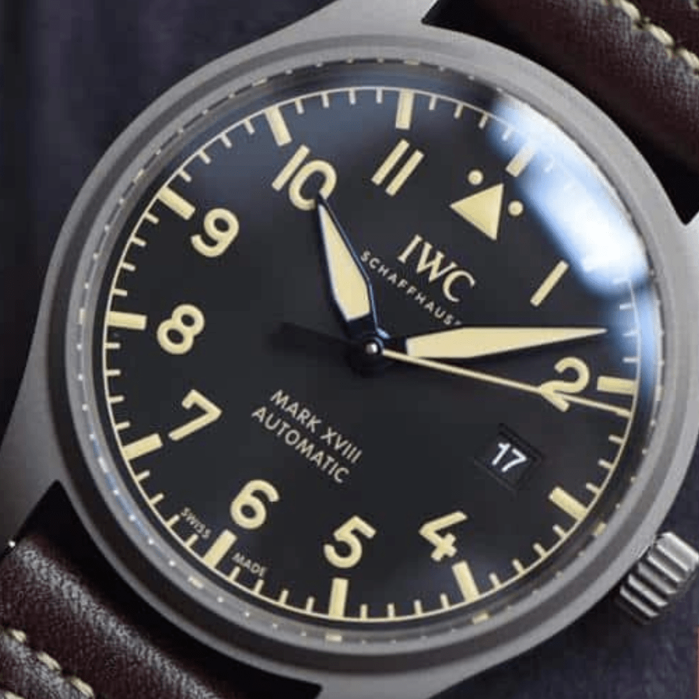 IWC 파일럿 마크 18 헤리티지 티타늄 레더 스트랩 40mm IW327006