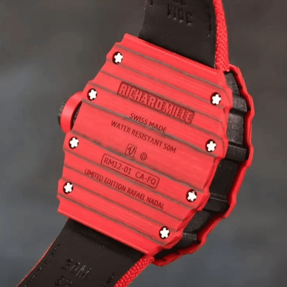 리차드밀 투르비옹 레드 카본 레드 우븐 스트랩 RM12-01