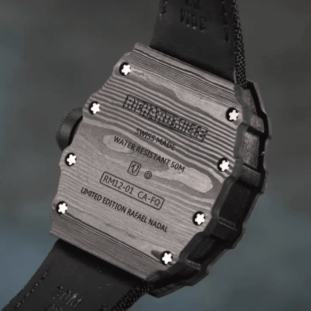 리차드밀 투르비옹 블랙 카본 블랙 우븐 스트랩 RM12-01