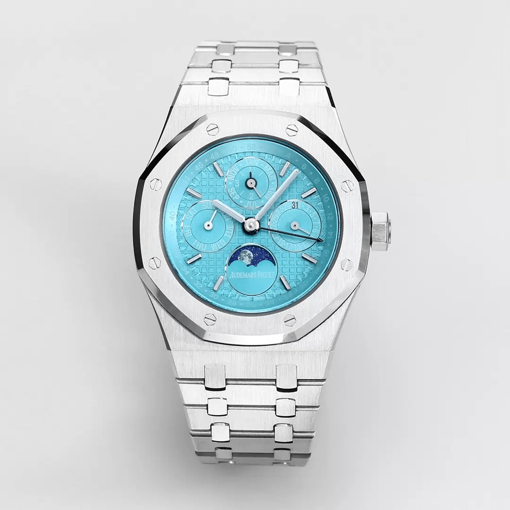 오데마피게 로얄오크 퍼페츄얼 티파니 블루 다이얼 스틸 SS 브레이슬릿 41mm 26574