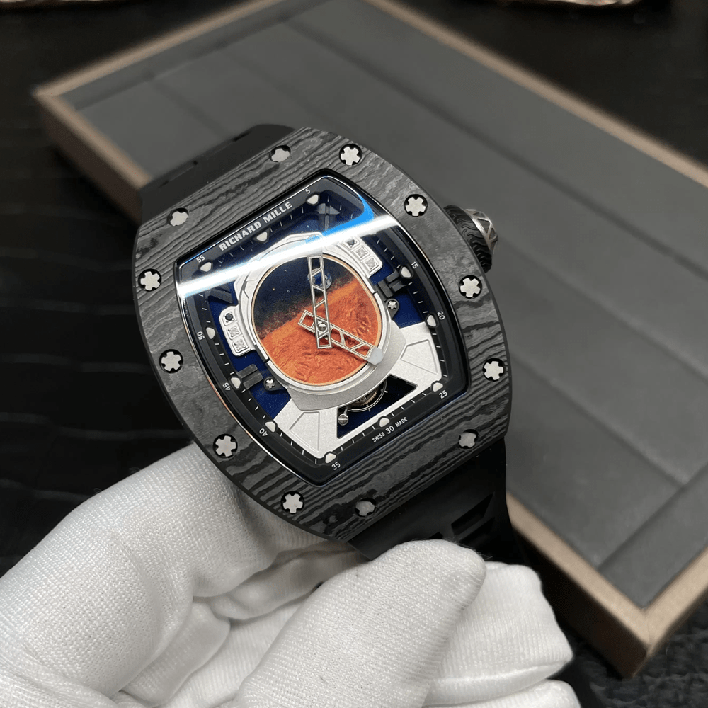 리차드밀 블랙 카본 투르비옹 퍼렐 윌리엄스 블랙 러버밴드 한정판 RM52-05