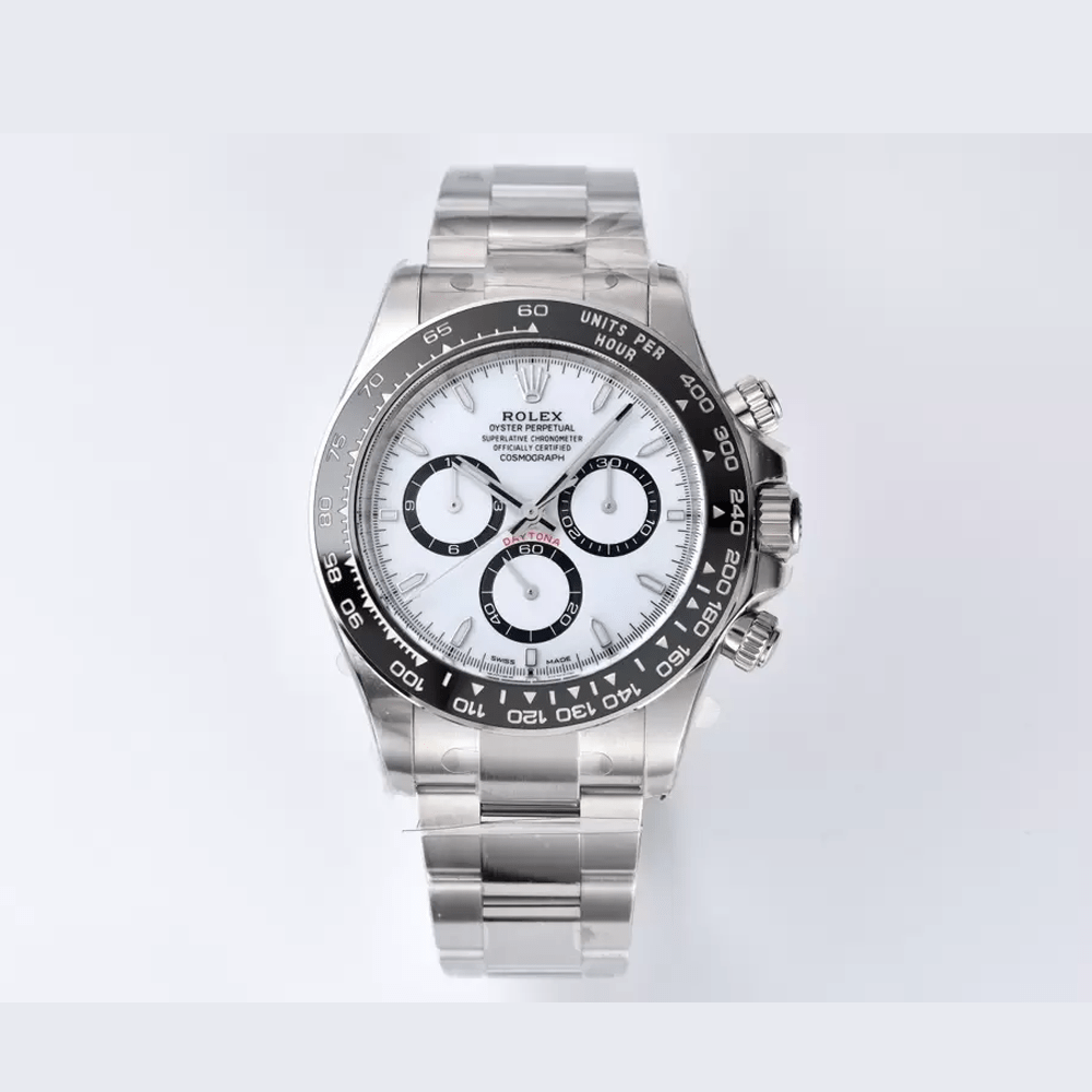 롤렉스 데이토나 크로노그래프 팬더 화이트 다이얼 바인덱스 세라믹베젤 SS 브레이슬릿 40mm 126500