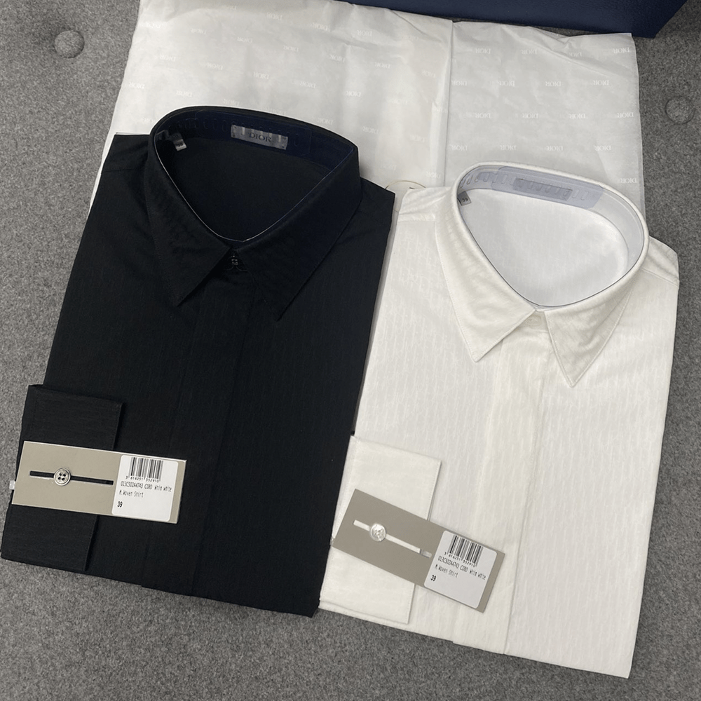 디올 오블리크 자카드 코튼 셔츠