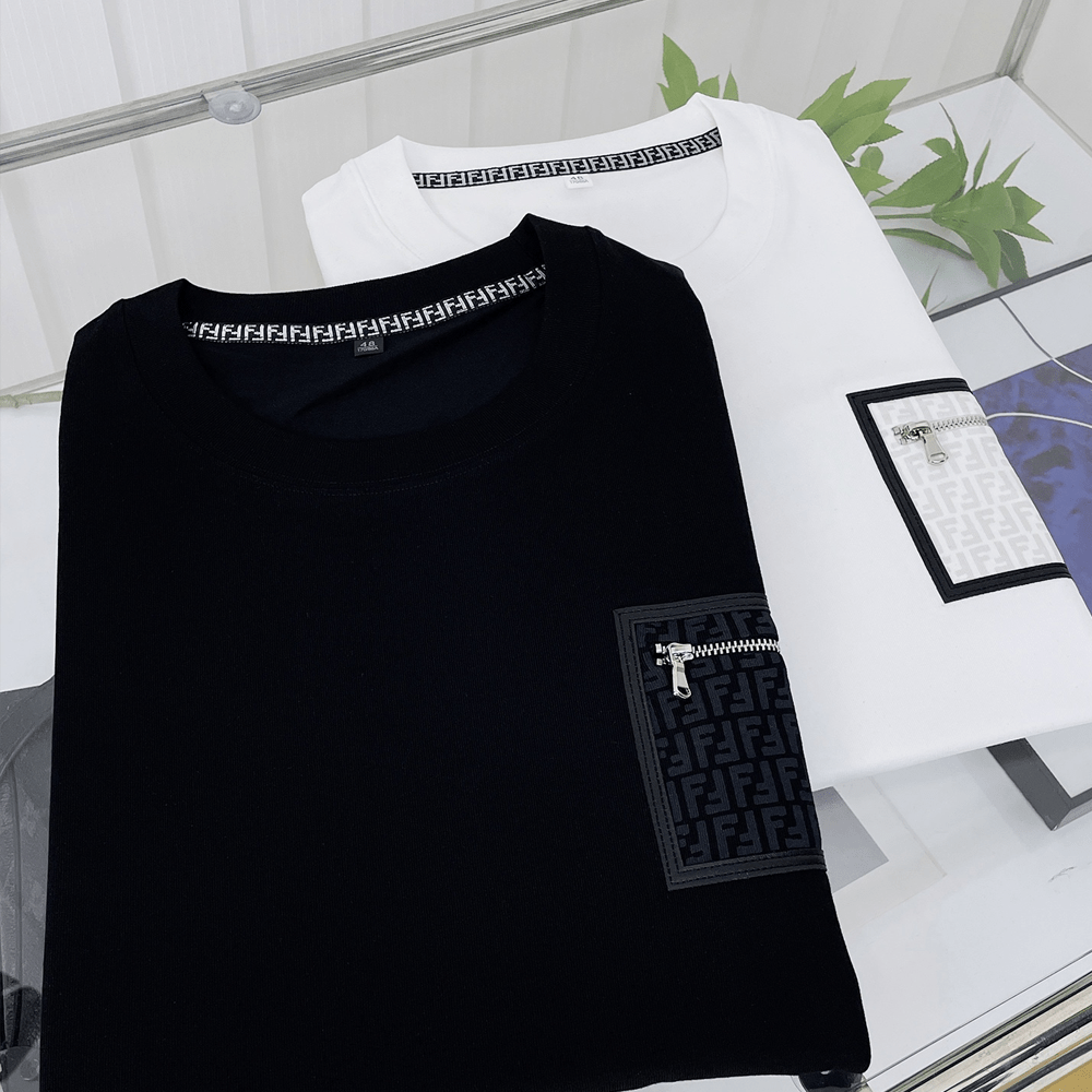 펜디 포켓 로고 반팔 티셔츠