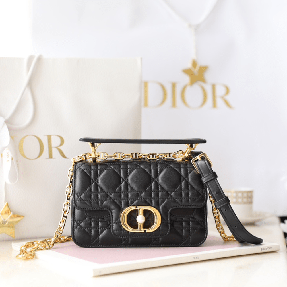 디올 졸리 탑 핸들 백 토트백 미니 블랙