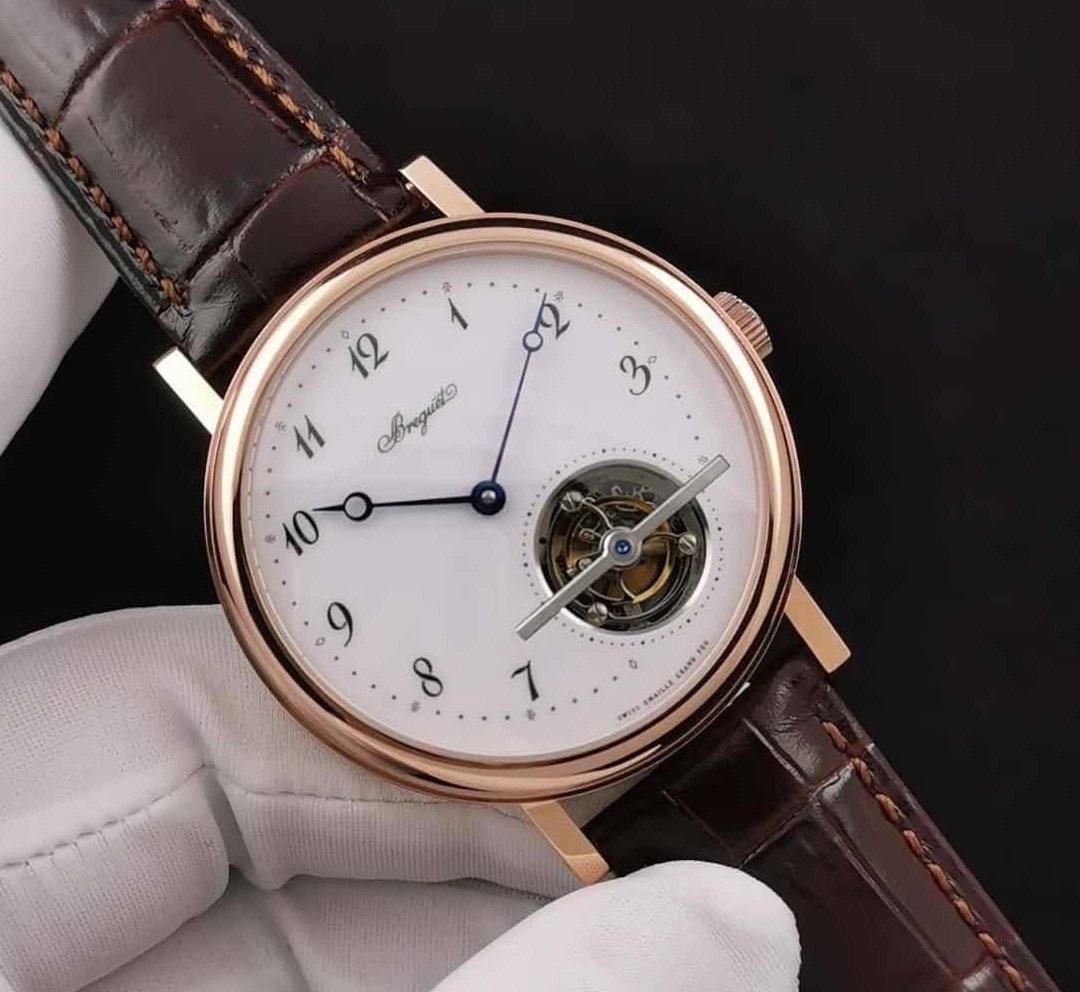 브레게 투르비옹 울트라씬 클래식 컴플렉스 로즈골드 레더 스트랩 42mm 5367BR/29/9WU