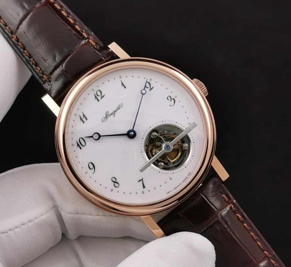 브레게 투르비옹 울트라씬 클래식 컴플렉스 로즈골드 레더 스트랩 42mm 5367BR/29/9WU