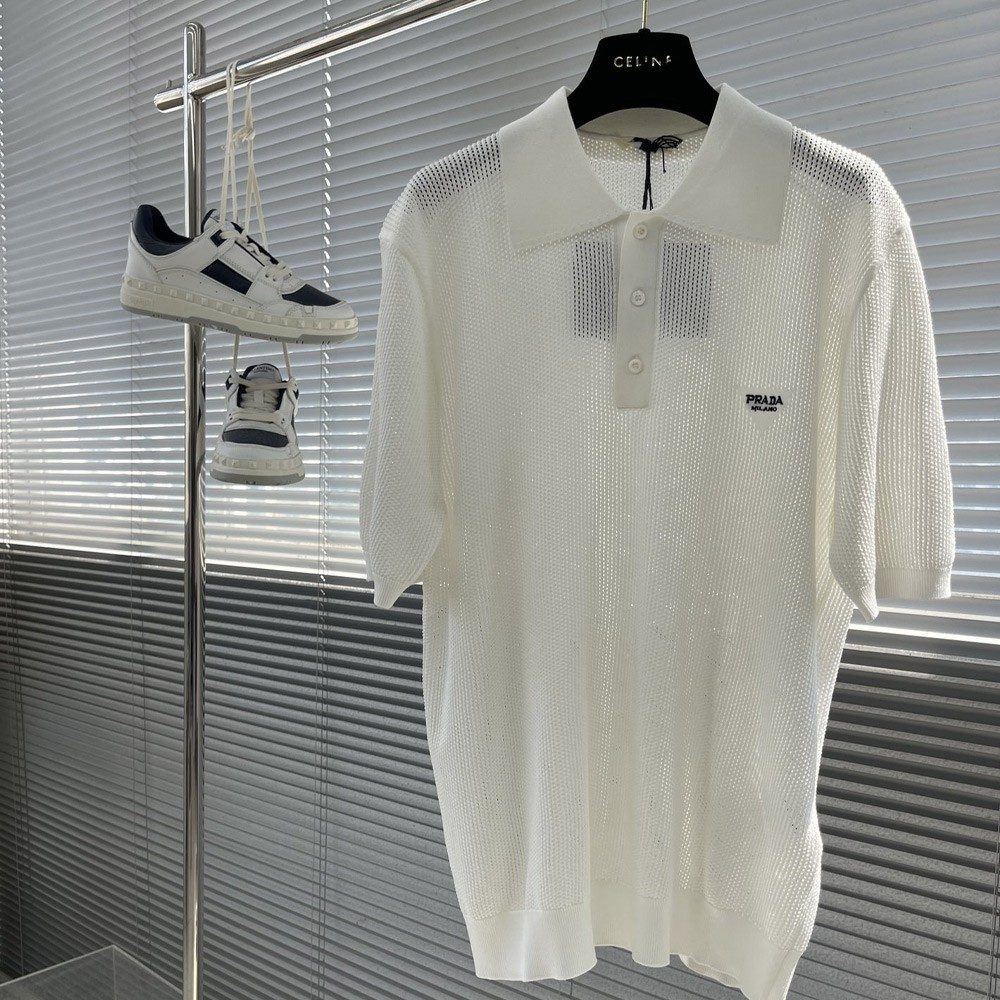 프라다 24SS 스몰로고 와플 폴로 반팔