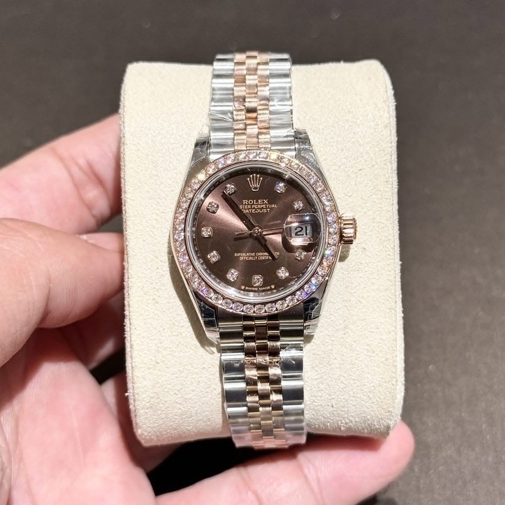 롤렉스 레이디 데이저스트 초코다이얼 10P 다이아 로즈골드 콤비 쥬빌레 28mm 279171
