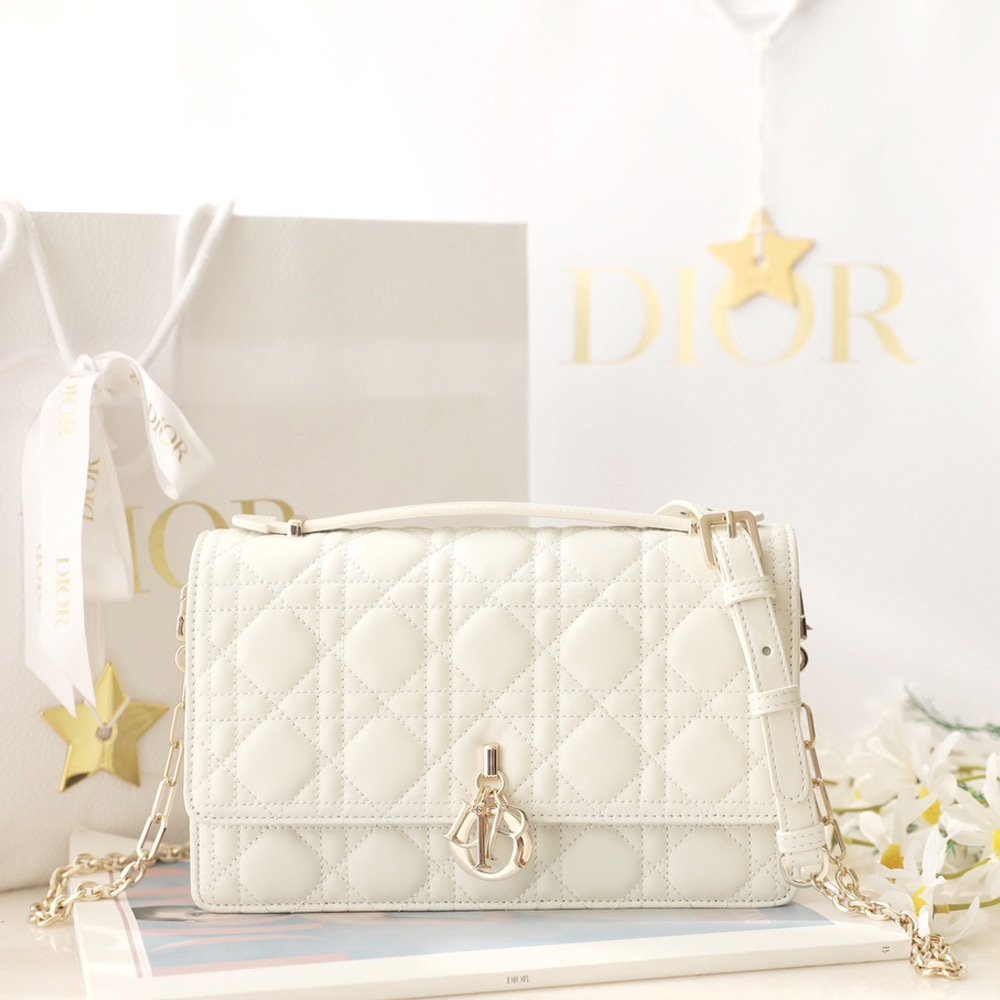 디올 레이디 탑 핸들 클러치 미니 백 라떼