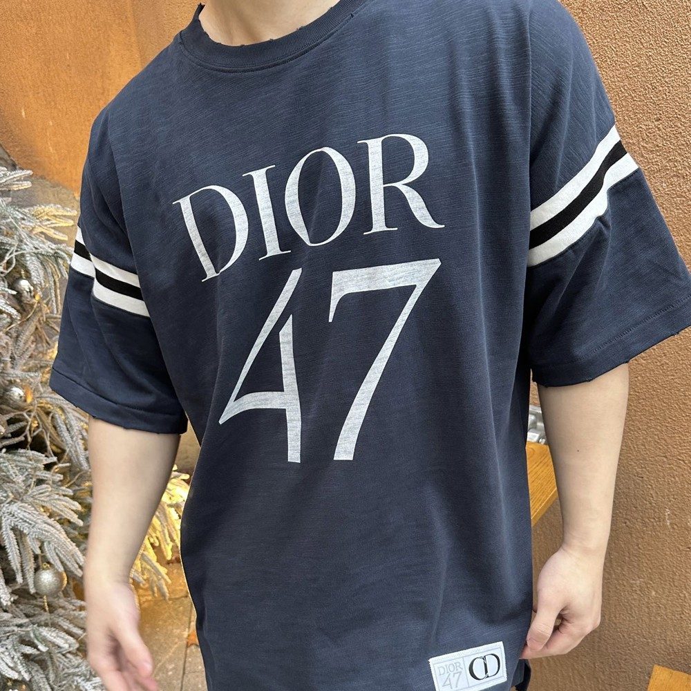 디올 24SS 47 프린팅 오버핏 반팔 티셔츠