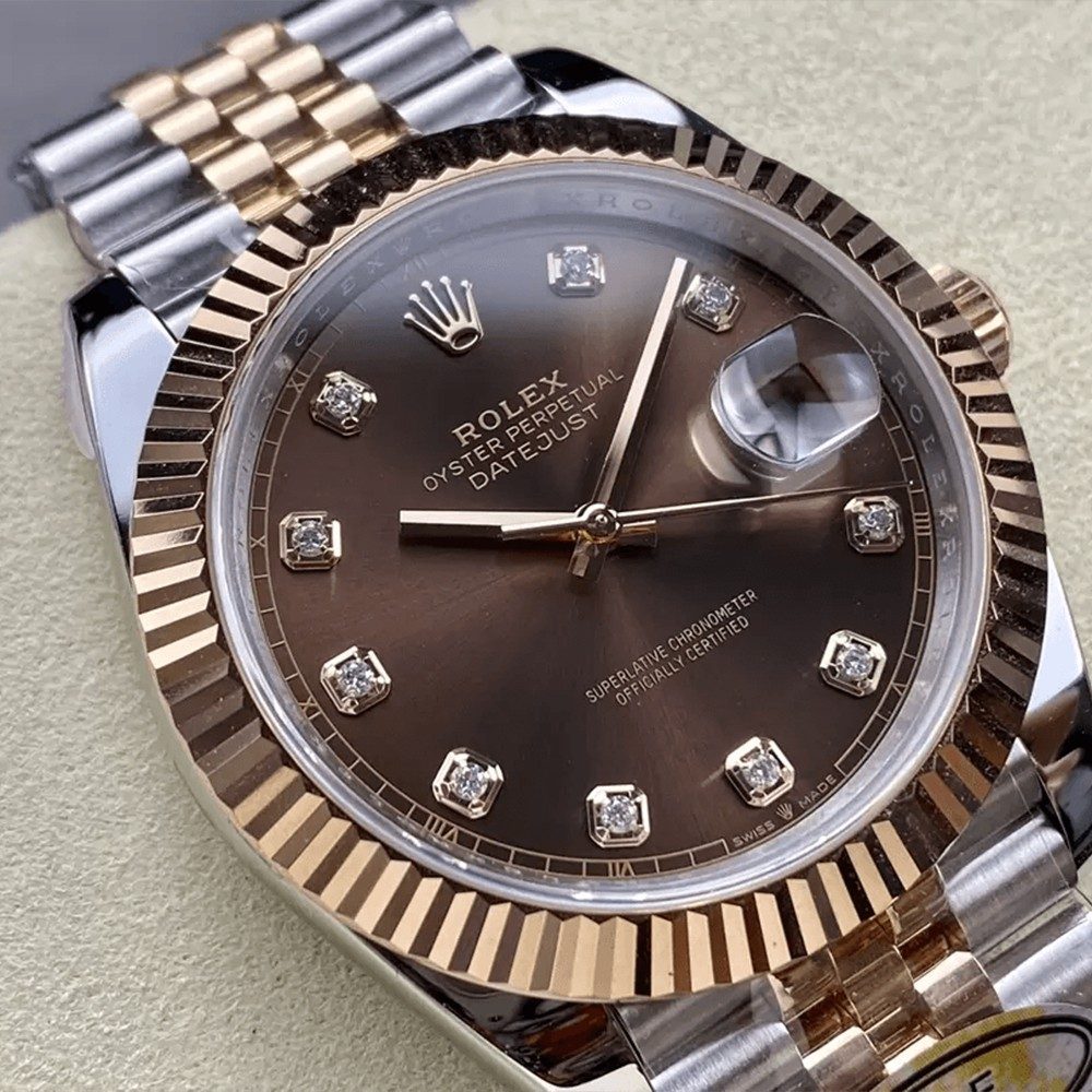 롤렉스 데이저스트 초코 다이얼 10P 다이아 RG 콤비 쥬빌레 41mm 126331