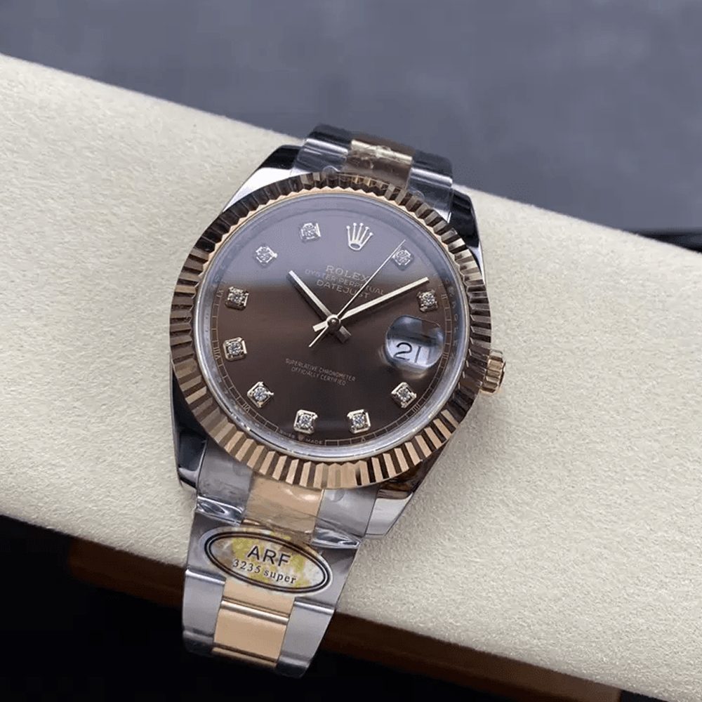 롤렉스 데이저스트 초코 다이얼 10P 다이아 RG 콤비 오이스터 41mm 126331