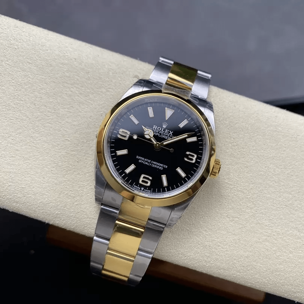 롤렉스 익스플로러 검판 다이얼 콤비 36mm 124273