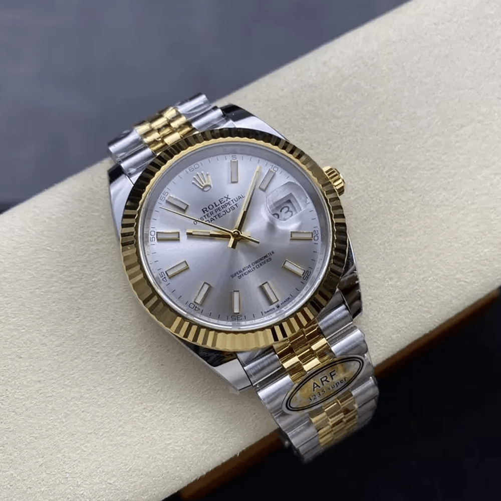 롤렉스 데이저스트 실버 다이얼 바인덱스 YG 콤비 쥬빌레 41mm 126333
