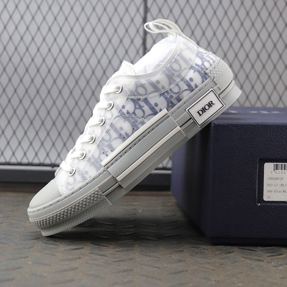 디올 B23 로우탑 스니커즈 네이비 블루