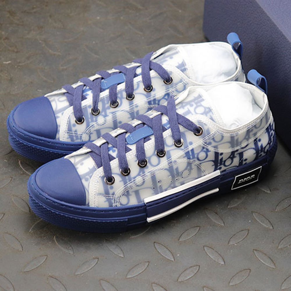 디올 b23 한정판 오블리크 로우 스니커즈 네이비