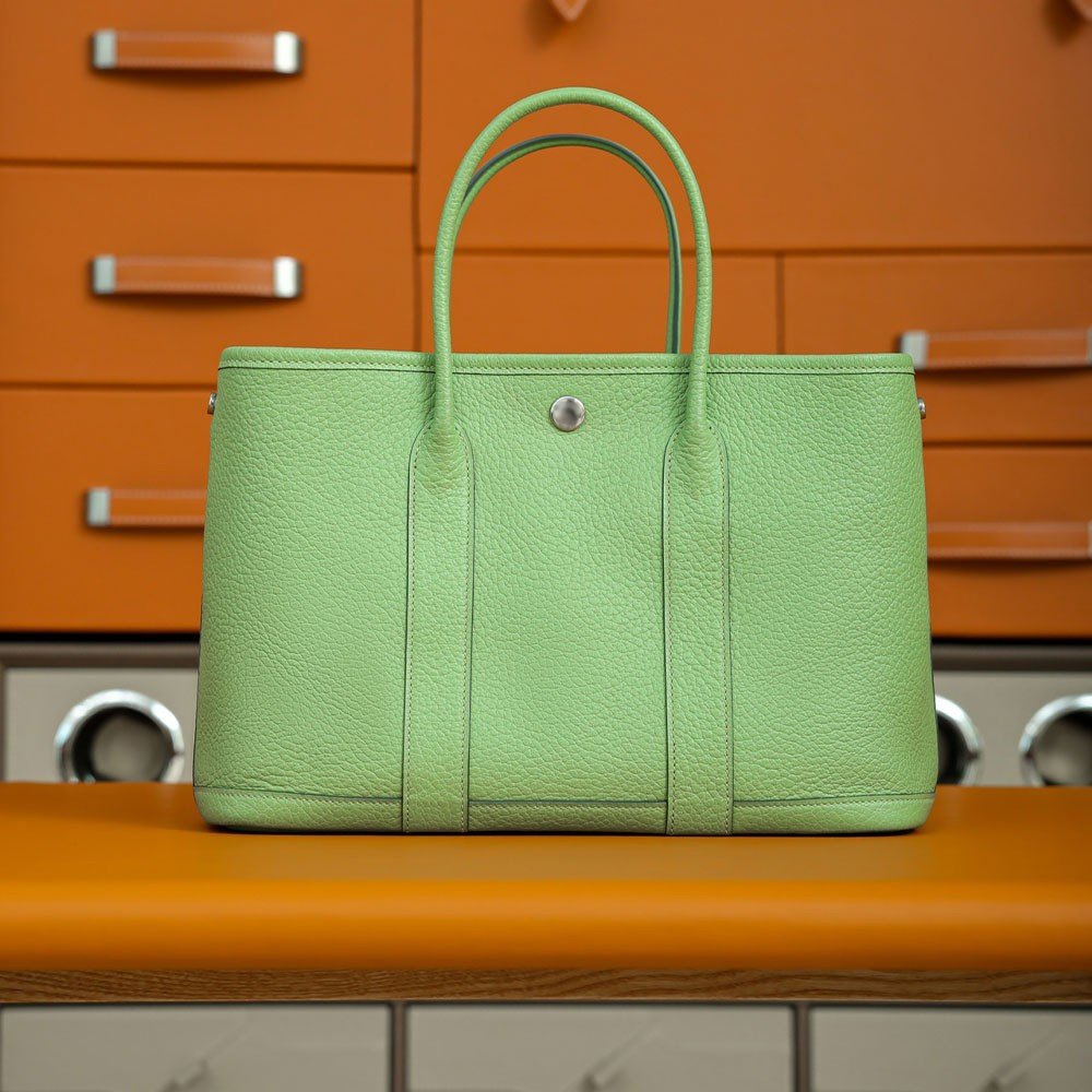 에르메스 올수공 가든 파티 30 백 그린 앱송 & 팔라듐 하드웨어