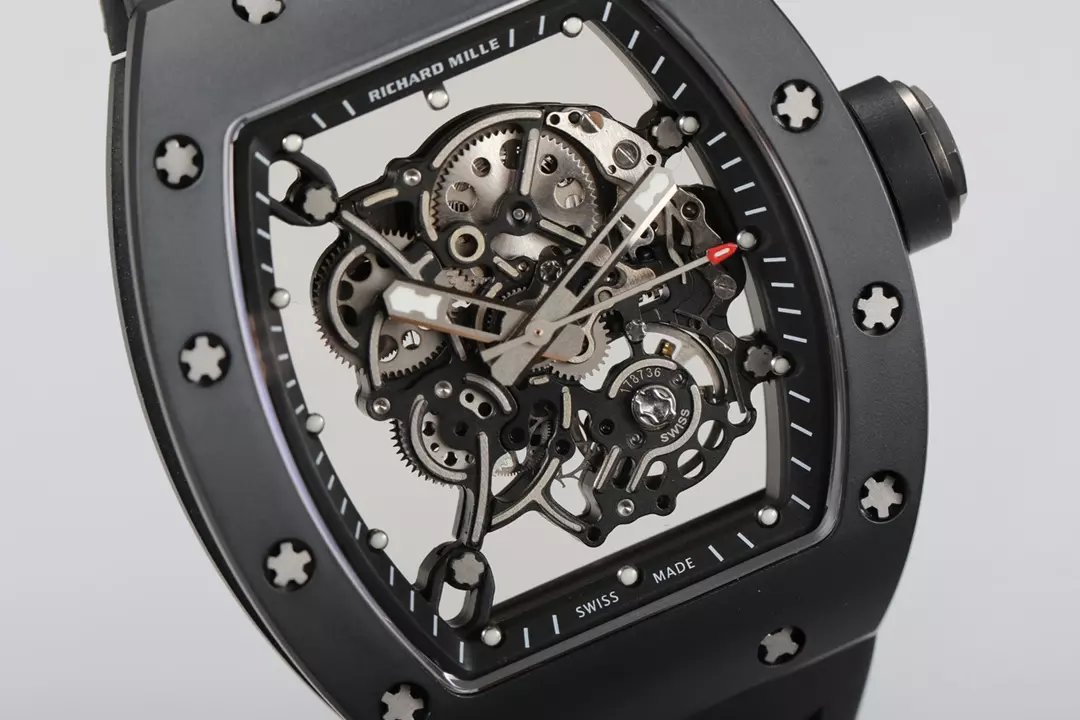 리차드밀 부바왓슨 블랙 세라믹 블랙 러버밴드 RM055