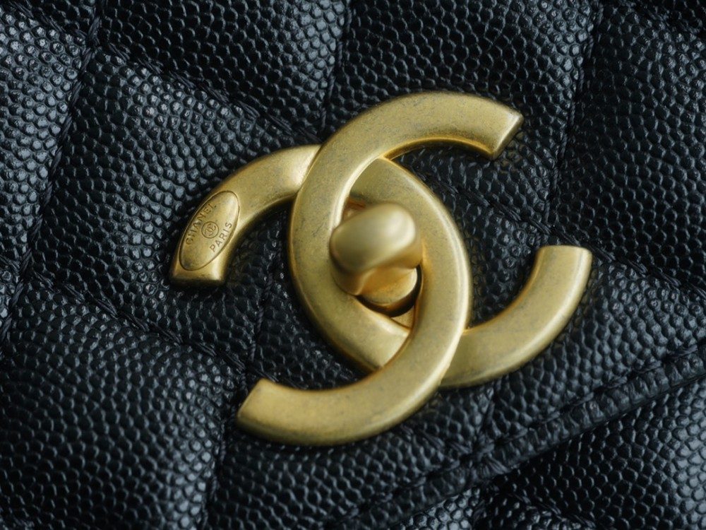 팬더샵 샤넬 코코핸들 체인 블랙 미듐 캐비어