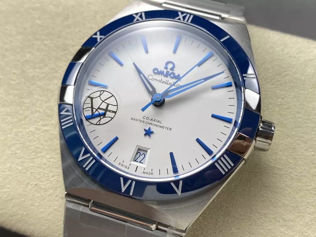 오메가 컨스텔레이션 41mm 화이트 다이얼, SS 브레이슬릿