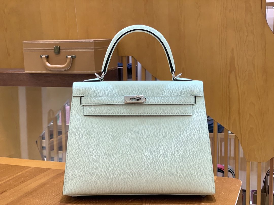 올수공 에르메스 켈리 25 엡송 버블 그린 실버 버클