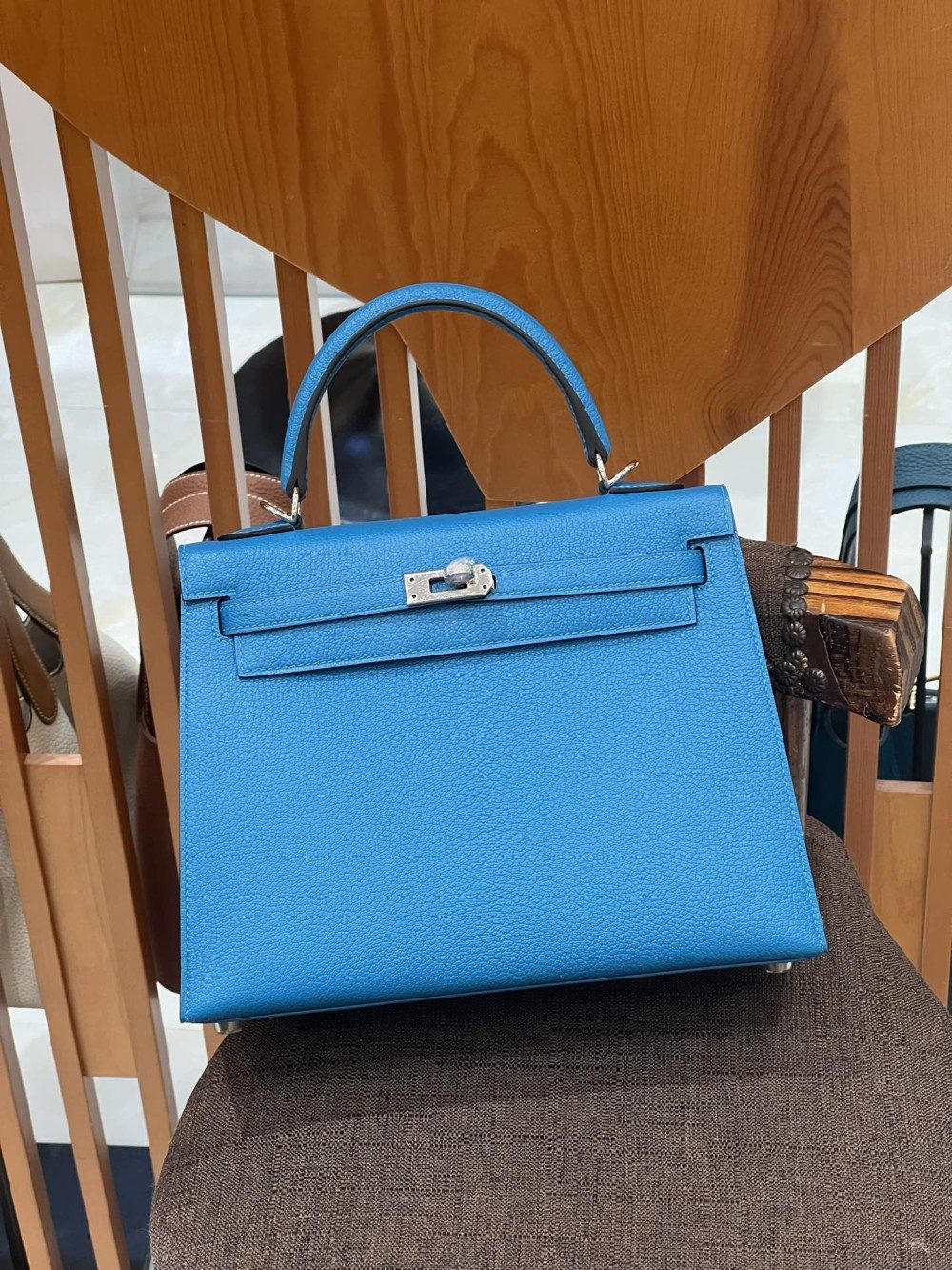 올수공 에르메스 켈리 25 엡송 블루 프라다 실버 버클