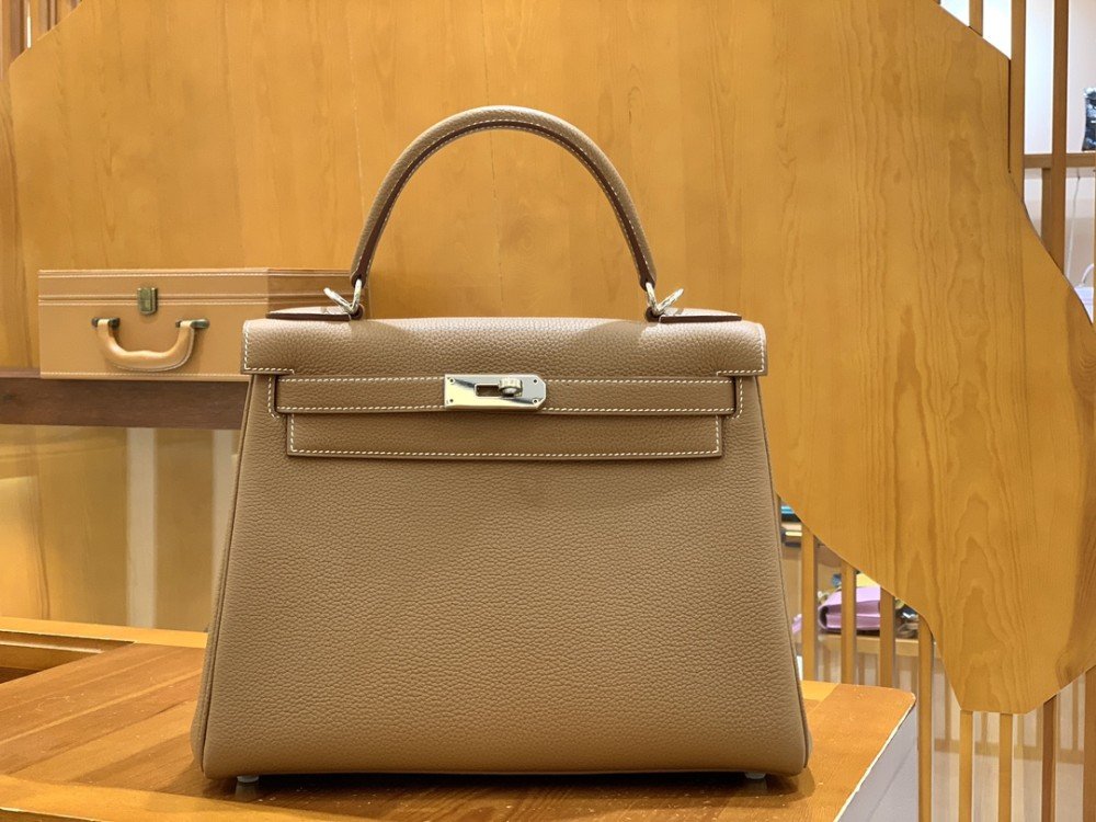 올수공 에르메스 켈리 28 토고 골드 ​​브라운 실버 버클