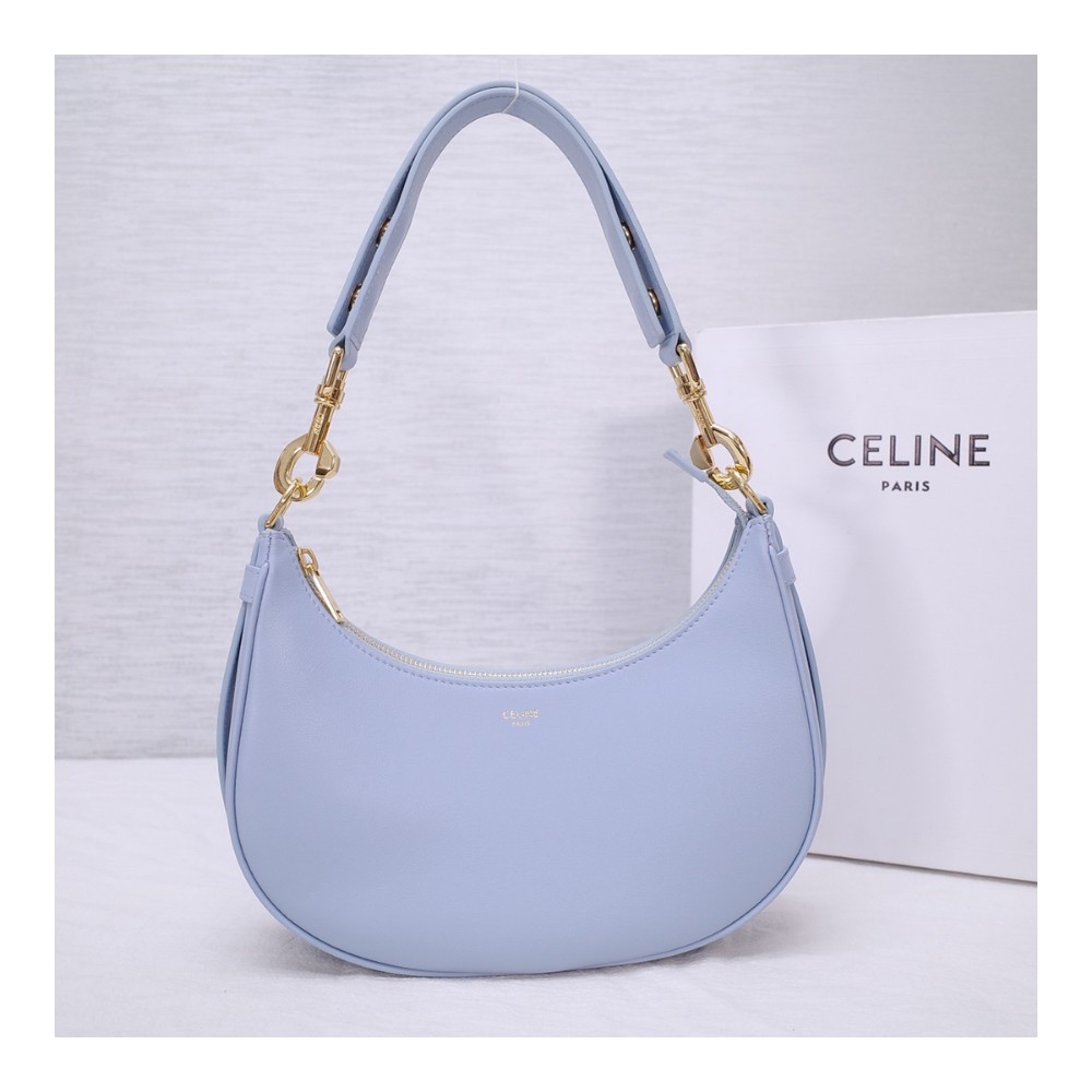 셀린느 여성 미디움 스트랩 아바 숄더백 블루