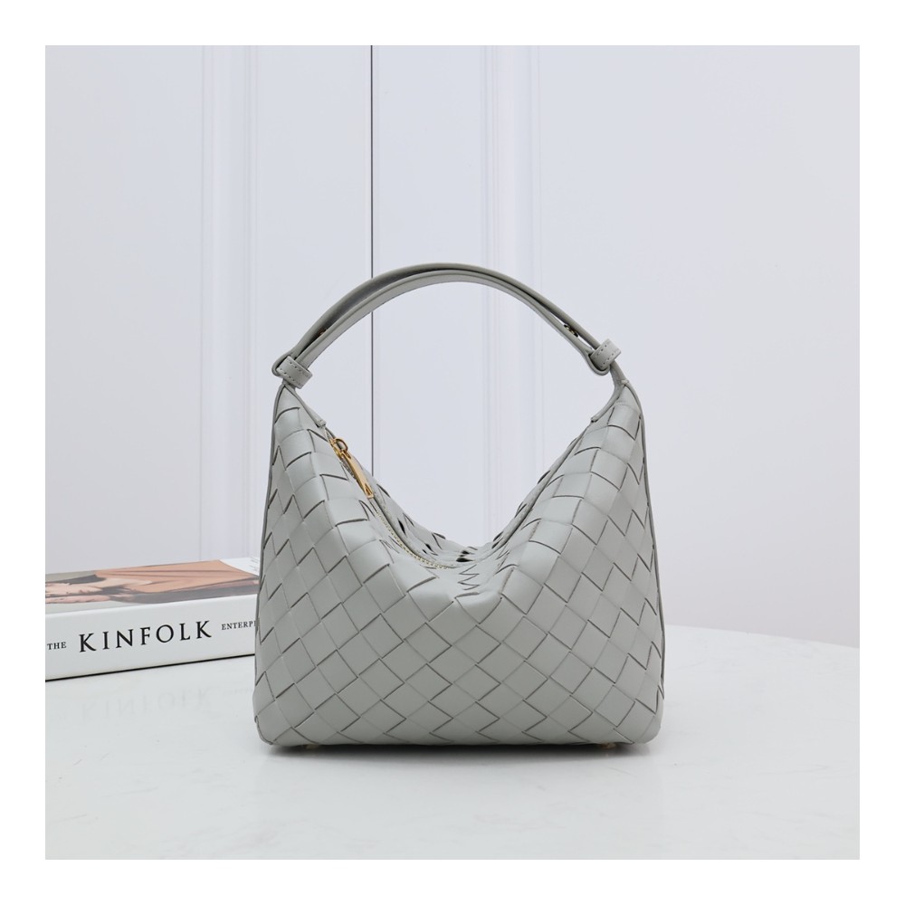 보테가베네타 Wallace 양가죽 월리스 호보 백 숄더 백 토트 백 2266 그레이