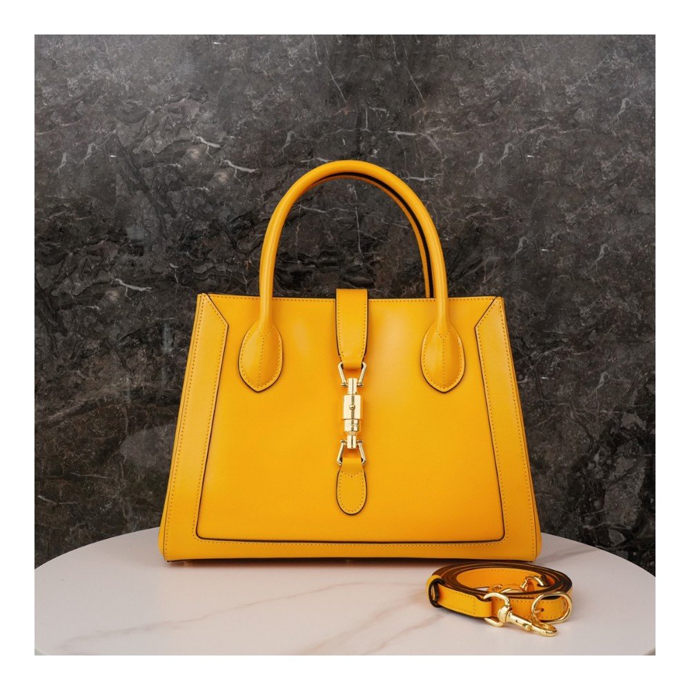 구찌 재키 1961 미디엄 토트백 옐로우