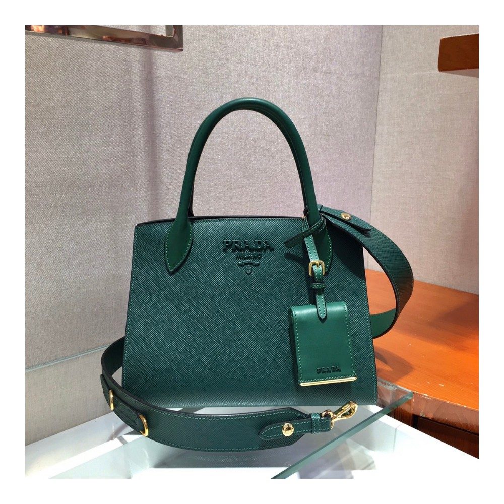 프라다 모노크롬 소형 사피아노 백 그린