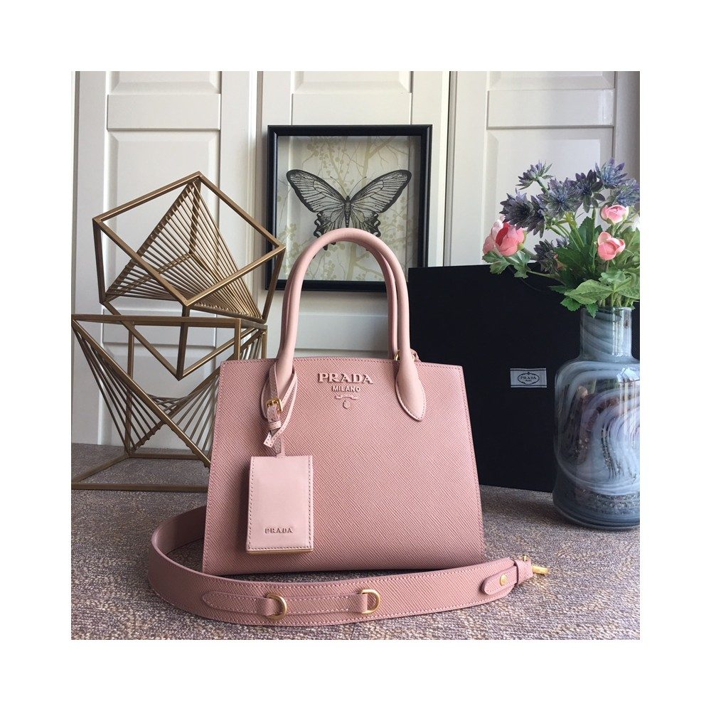 프라다 모노크롬 소형 사피아노 백 핑크
