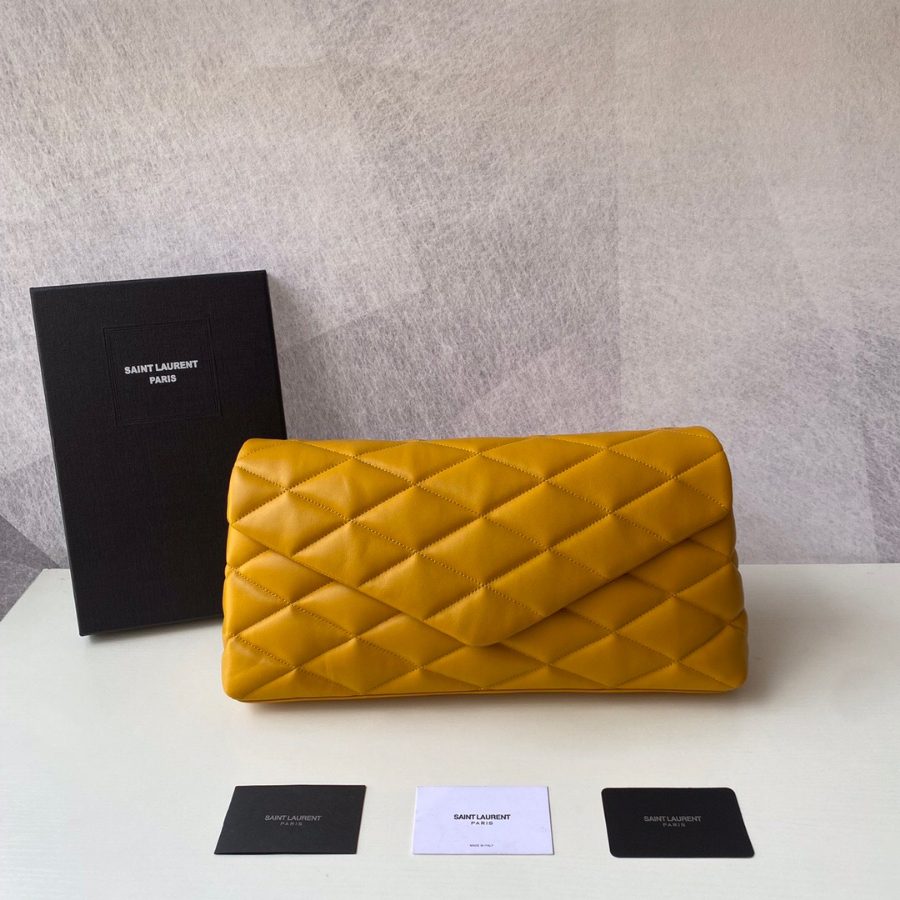 생로랑 여성 클러치 미니백 블랙 옐로우