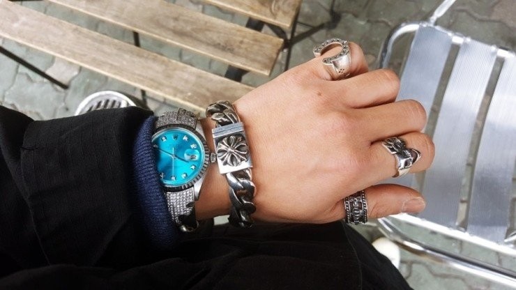 Chrome Hearts 크롬하츠 오리지널 크로스 체인 팔찌