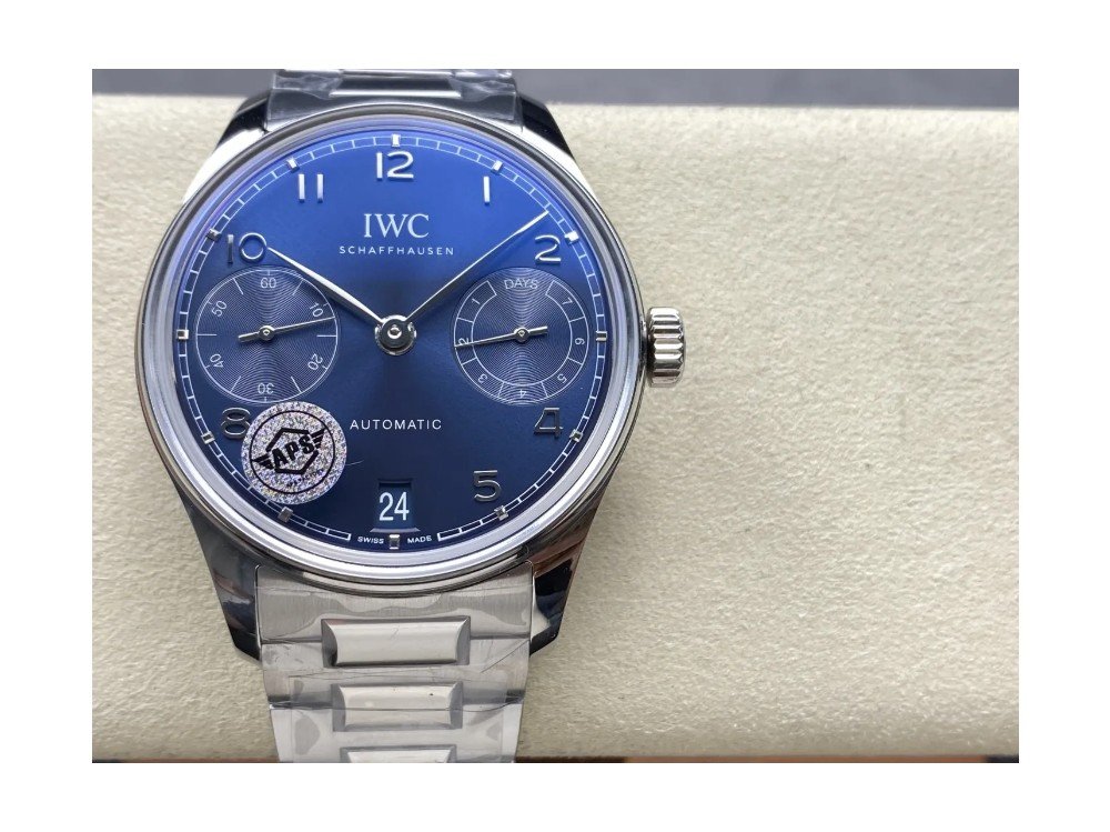 IWC 포르투기저 세븐데이즈 화이트골드 블루 다이얼 SS 브레이슬릿 42mm IW501704