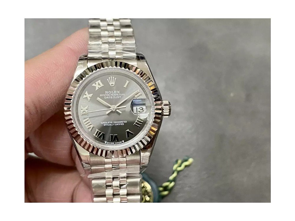 롤렉스 레이디 데이저스트 그레이 로만 다이얼 실버 28mm 279173