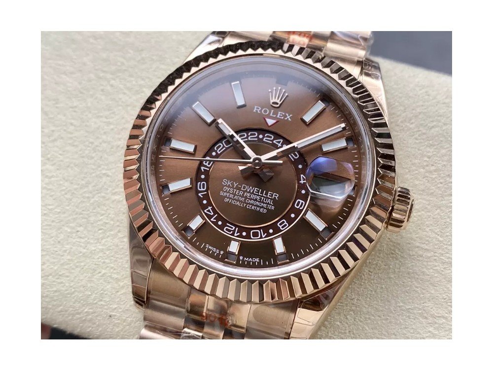 롤렉스 스카이드웰러 초코 다이얼 로즈골드 금통 쥬빌레 42mm 336935