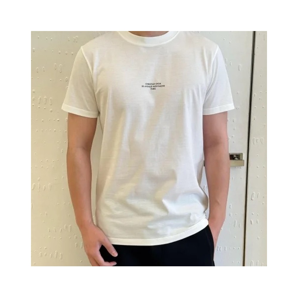 디올 30 에비뉴 프린팅 반팔 티셔츠 화이트