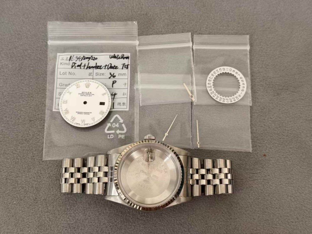 롤렉스 데이트저스트 36 흰판 무브먼트 제외 올 정품 커스텀 제품