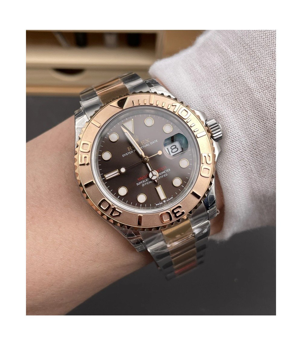 롤렉스 요트마스터 브라운 다이얼 로즈골드 콤비 40mm 126621